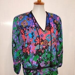 VINTAGE DIANE FRES EMBROIDERED BLOUSE